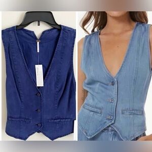 YFB cobalt blue vest NWT M